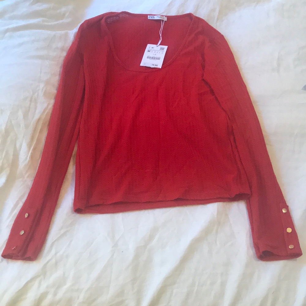 Zara Red Sweater NWT Medium